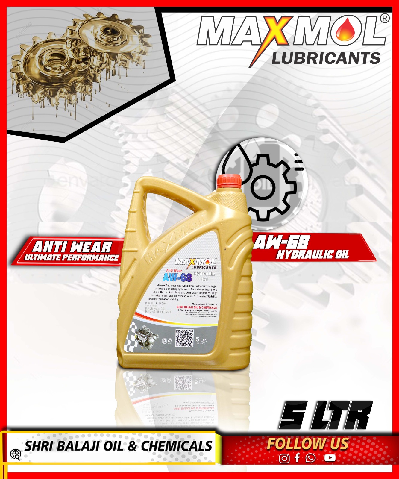 ANTI WEAR AW68 HYDRAULIC OIL - Image 2