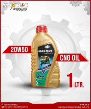 Maxmol CNG Oil 20W50 1 litre bottle for auto rikshaw with API CF-4/SF specification CNG Oil For Auto Rikshaw