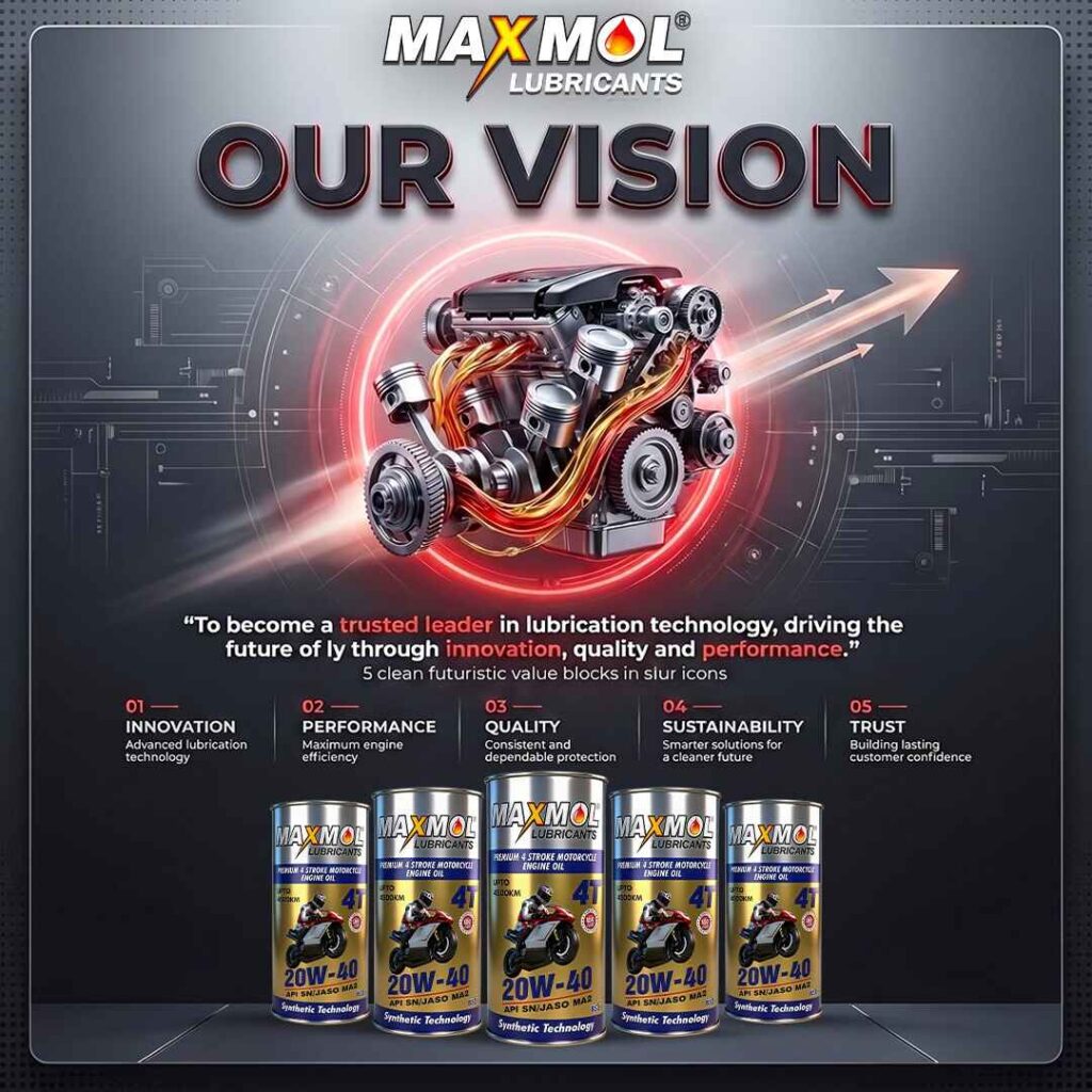 Maxmol Lubricants 4T motorcycle engine oils for superior protection and smooth performance in extreme riding conditions