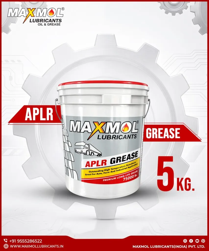 Maxmol Lubricants APLR Grease 5 kg bucket, premium long-life automotive grease with 75,000 km performance claim.