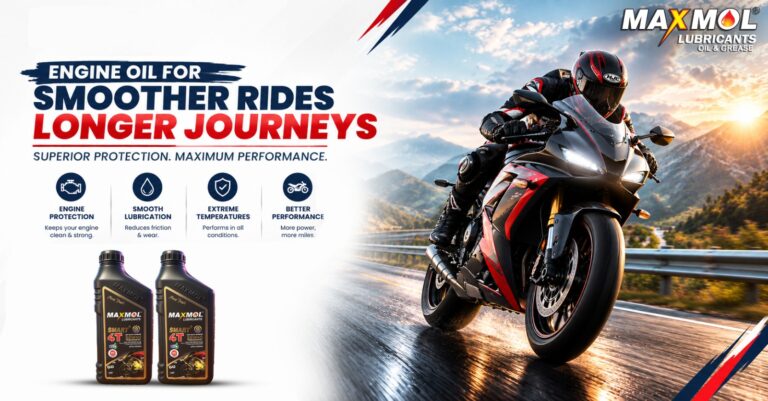 Engine oil for bike for smoother rides and longer journeys by Maxmol Lubricants